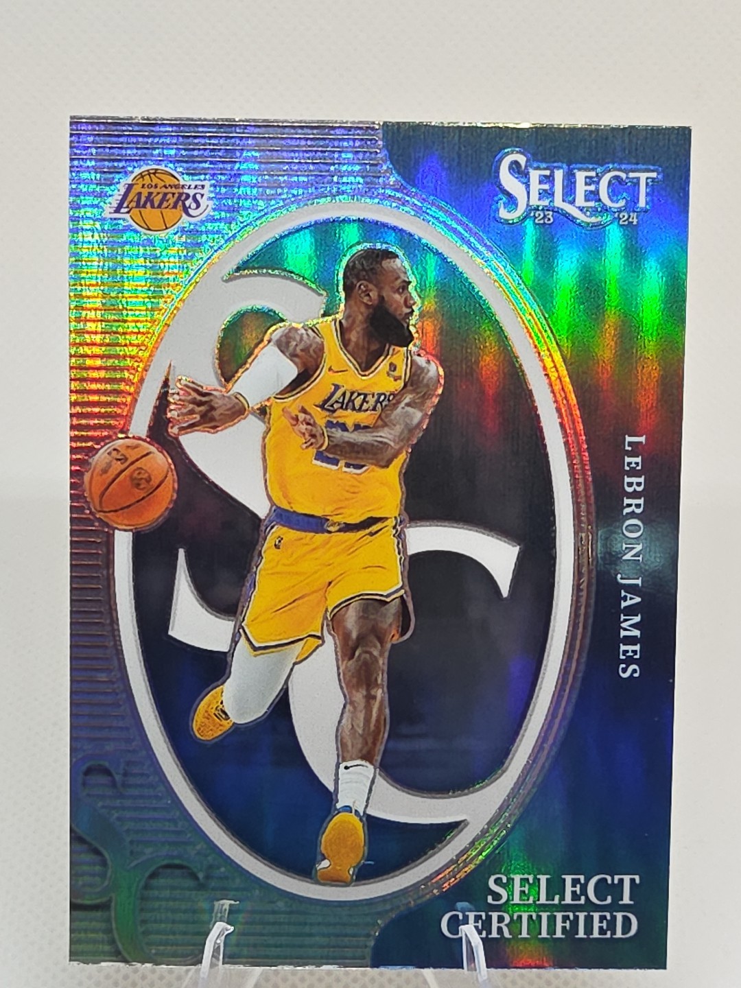 Lebron James 2023-24 Panini Select Certified #7 Silver Prizm Lakers