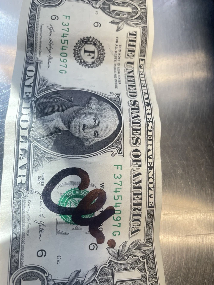 Turning Point 🇺🇸 Charlie Kirk Hand Signed Dollar Washington State - Image 2 of 4