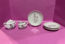 Japan 12 Pc PINK FLORAL SPRIG Childs Miniature Tea Set Incomplete