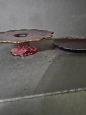 VTG Westmoreland Red Ruby 7 Inch Dessert Compote & 5.5 Inch Ruby Plate