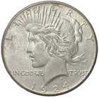 1924-S Peace Silver Dollar Better Date 90% Silver San Francisco Mint