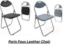 Paris Faux Leather Chair Folds Up For Storage Comfy And Durable Fashionble