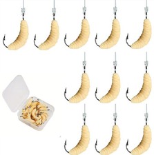 Leurres de pêche souple avec hameçon Lot de 30