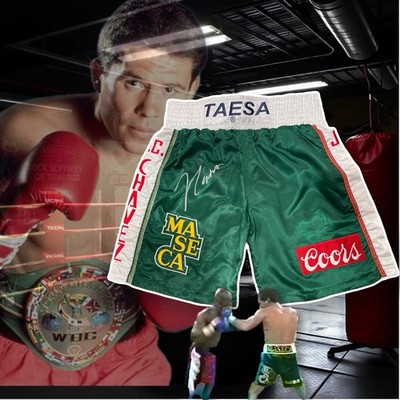Signed Julio Cesar Chavez Trunks (JSA Cert)