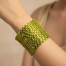 Indian Bollywood Style Green Metal Bangles