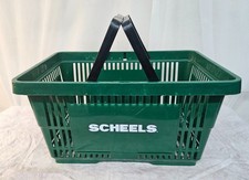 Plastic Green SCHEELS Shopping Basket 10" x 13" x 19"