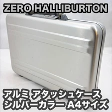 Zero Halliburton Aluminum A4 Attache Case Silver  No Odor
