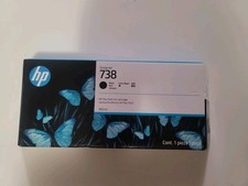 2028 GENUINE HP 738 300ml Black Ink Cartridge 498N8A DesignJet T850 T950 SEALED