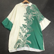 FARM RIO Collared Midi Dress Farm Rio Women's Size XL Green Motif
