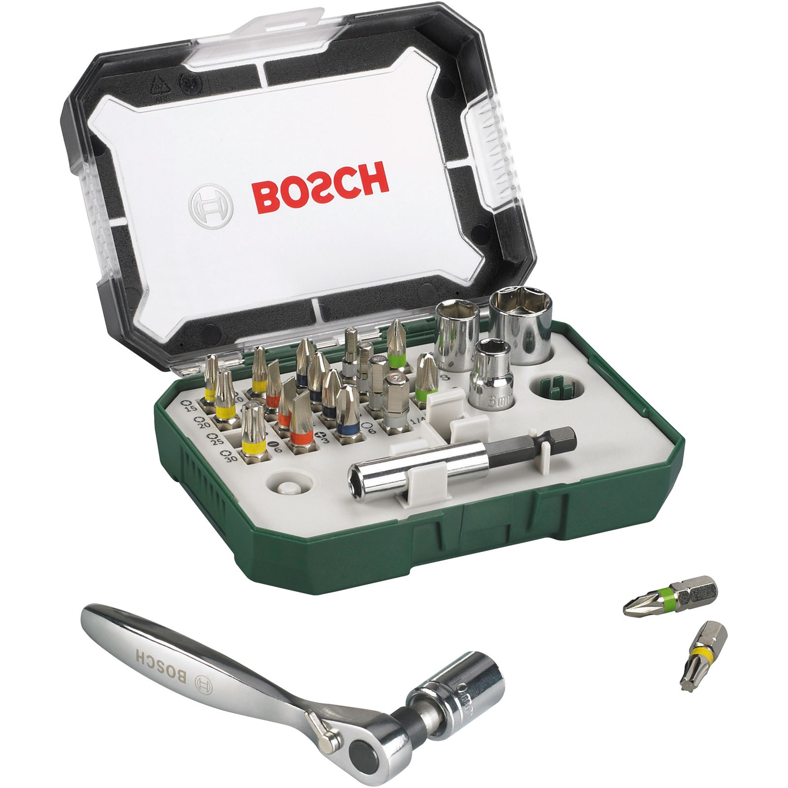 Bosch 26-Piece Screwdriver Bit Set with Ratchet