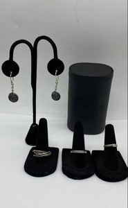 Sterling Silver Assorted Earrings & Ring Bundle 4pcs 13.0g