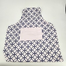 Geometrical Style Blue And White Cooking Apron