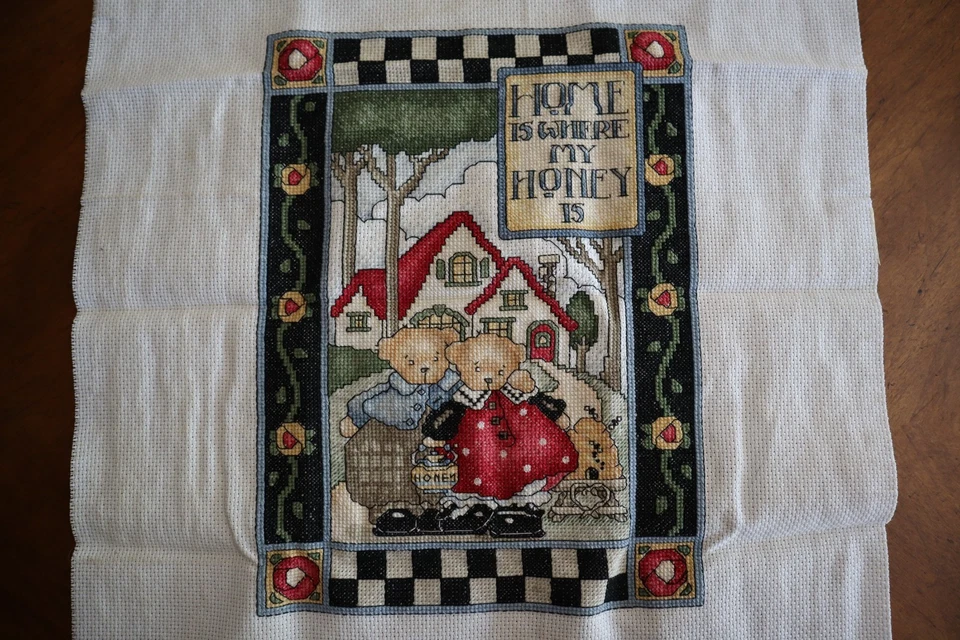 Finished Home Is Where My Honey Is Cross Stitch Nina Shaffer Leisure Arts 8x11" - Image 4 of 4