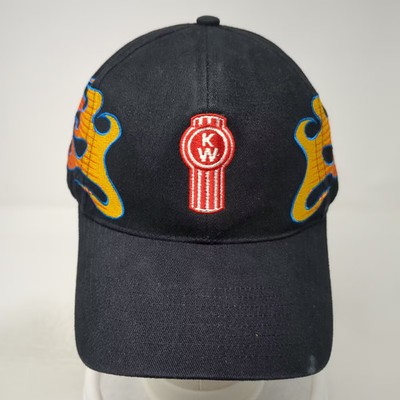 Kenworth Baseball Cap Black Orange One Size Strapback Flame Worlds