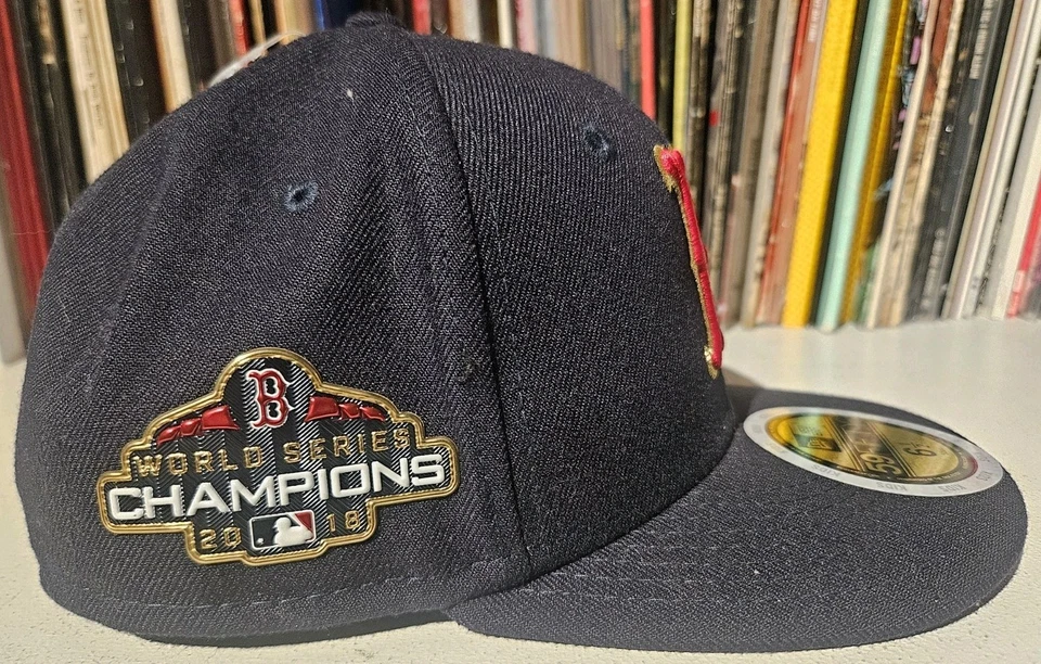 New Kids 6 1/2 2018 59/50 Fitted Hat Cap World Series Boston Red Sox Gold ed MLB - Image 4 of 4