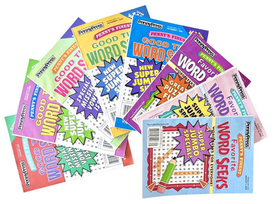 Lot 8 Penny Press Dell Favorite Good Time Word Search Seek Puzzle Books