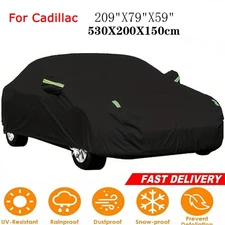 Full Car Cover Outdoor Snow Rain Waterproof Dust UV Protection For Cadillac Auto