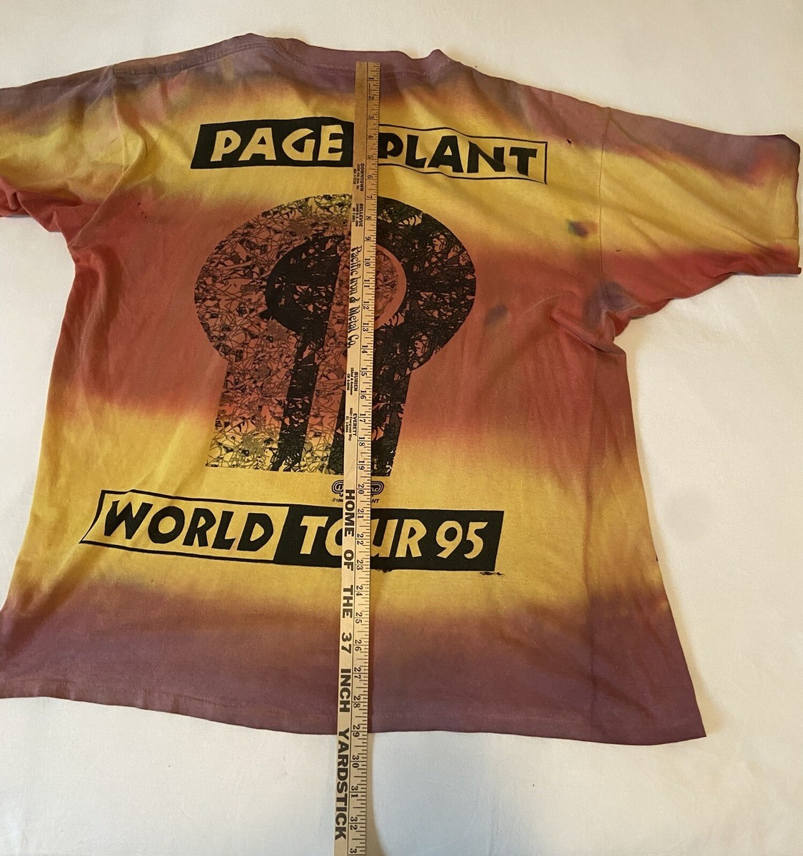 JIMMY PAGE ROBERT PLANT TOUR 1995/6 Tシャツ Jimmy Page + Robert Plant 1995 Tour T-shirt – Reware Vintage