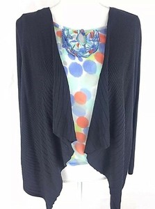 navy blue sheer cardigan