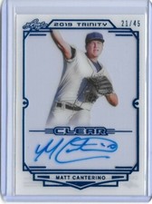 2019 Leaf Trinity MATT CANTERINO Clear Acetate Platinum Foil Auto RC 21/45 Twins