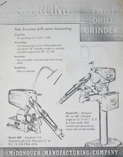 Sterling DV and DVF Drill Grinder Operators, Setups and Parts Manual