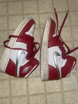 Size 5 (GS) - Jordan 1 Retro High Silver Medal for sale
