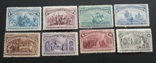 SCOTT #230-237  MINT H 1893 COLUMBUS EXPOSITION STAMPS STK #JL2  CV $371.50