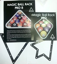 Magic Ball Rack™ Pro (8, 9 & 10 Combo Pack) 2 piece billiard rack set