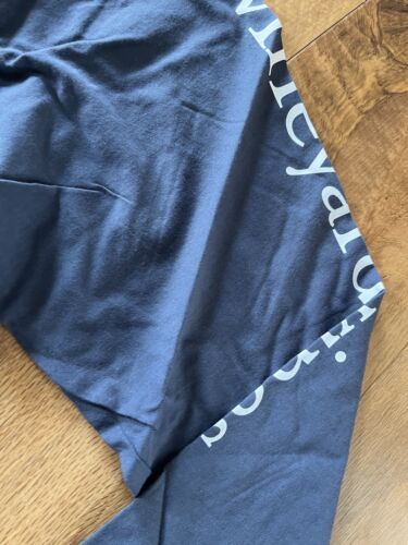 NWT Men's Vineyard Vines LS Blue Waving Flag Whale Pocket T-Shirt Size Large - Picture 8 of 12