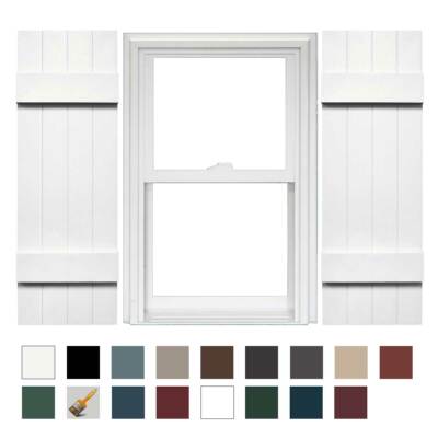新品タグ付AmeriVINTAGEMEDI2WAYCURTAINROMPERS Mid America 4 Board and Batten Joined Vinyl Shutters (1 Pair