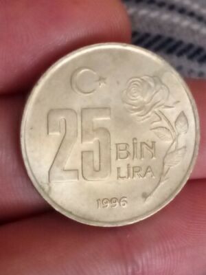 Turkey 25000 Lira 25 Bin Lira 1996 VF free UK post Ataturk coin Kayihan coins 
