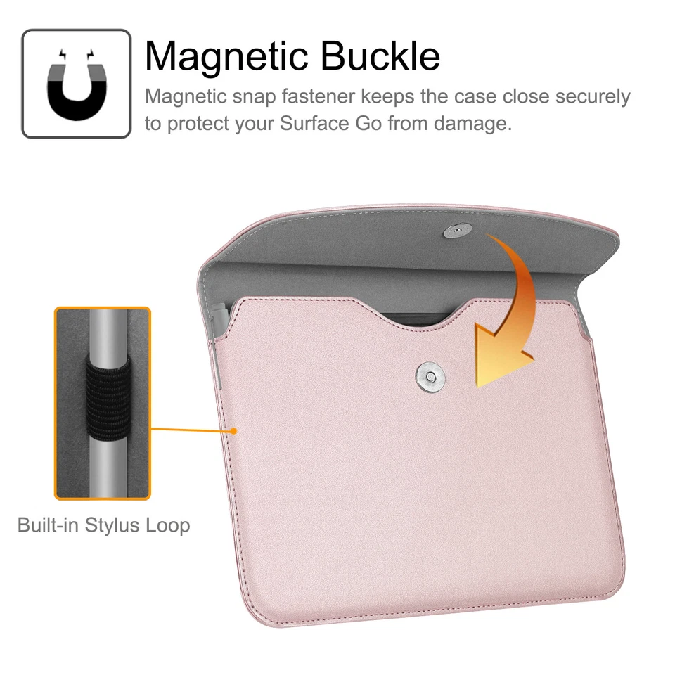 For Microsoft Surface Go 2 2020 & Surface Go 2018 10" Case Slim Fit Cover Pouch - Image 3 of 4