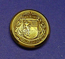 SALZBURG replacement buttons 10 Gold tone 2-part metal by Waterbury Good Cond.