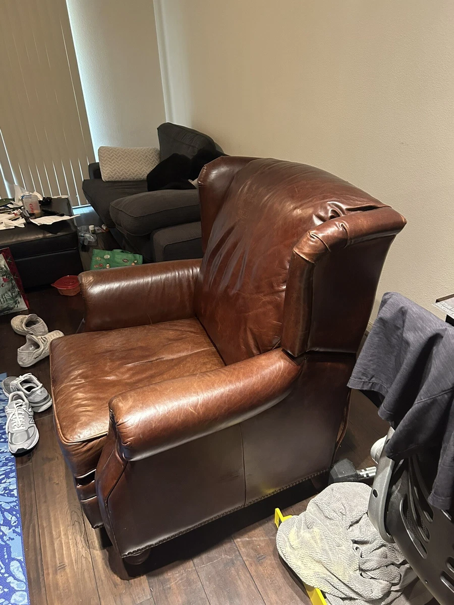 Pottery barn recliners leather sale