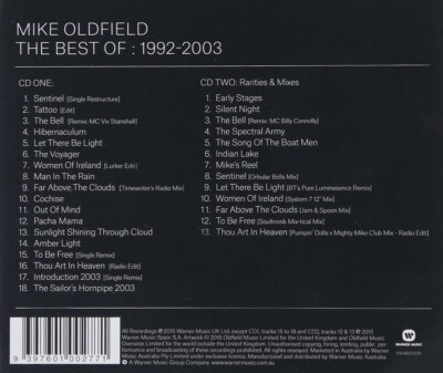 MIKE OLDFIELD - The Best of Mike Oldfield: 1992-2003 (2CD, 2015