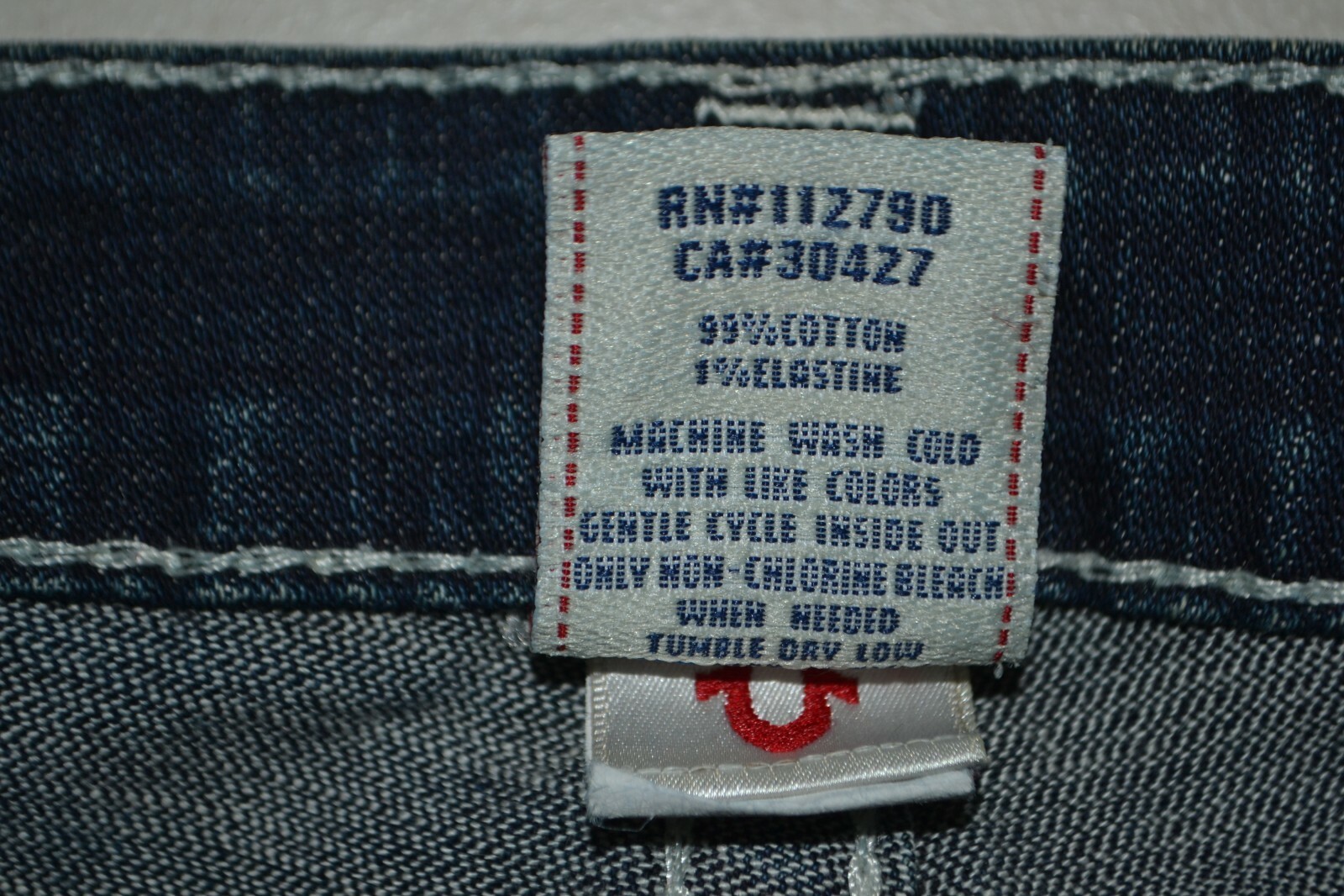 True Religion Women's Disco Becky Big T Gem Buttons Blue Jeans Sz 28x32 thumbnail 10