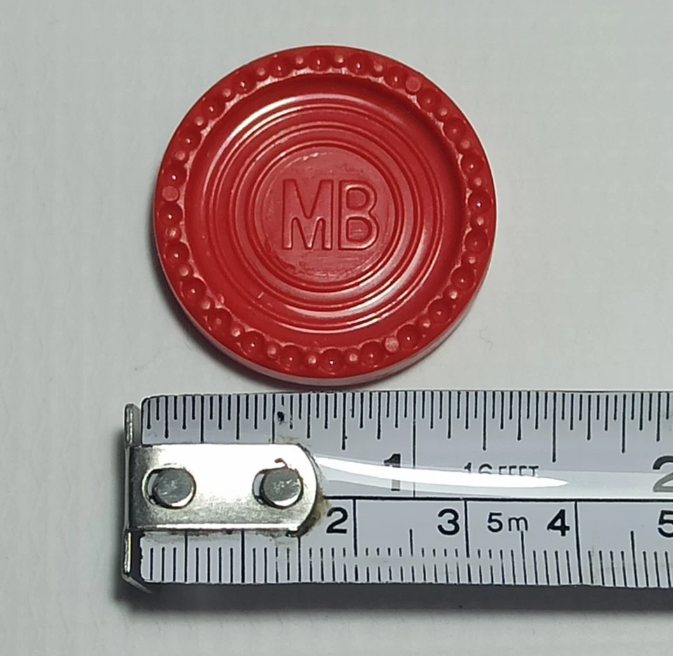 MB GAMES DE COLECCIÓN CONNECT 4 MB ROJO CONTADOR FICHA COMPROBADOR DISCO PIEZA DE REPUESTO Foto 2 de 3