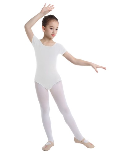 3-12 Girls Ballet Dance Leotard Gymnastics Bodysuit Stretchy Basic Jumpsuit - Picture 47 of 78