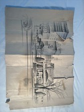 *OOAK!* Erwin carl Schmidt Sketching (Early Downtown DALLAS*) One And Only!!
