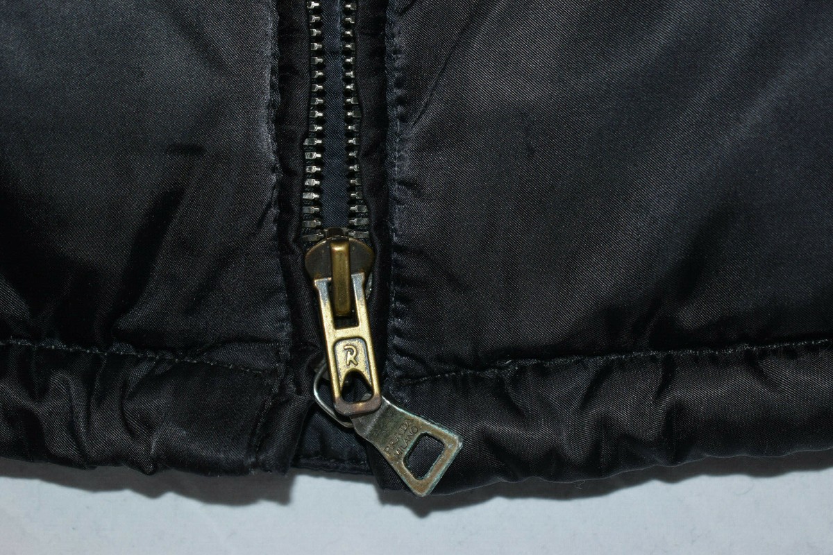 Prada Black Down Quilted Zip Through Dyed Fur Jacket Coat Prada Black Down Quilted Zip Through Dyed Fur Jacket Coat