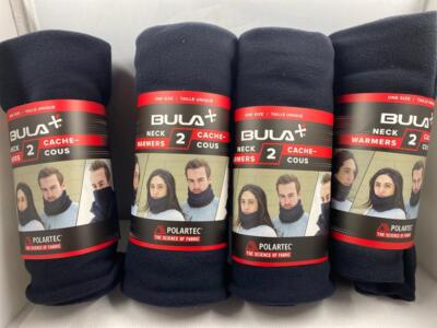 8 Bula+ Neck Warmer Gaiter Wrap Scarf Polartec Fleece Black Men or Women