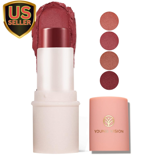 Blush Stick, Putty/Cream Makeup Blush, Multi-Use Lip and Cheek Tint, Lightwei...