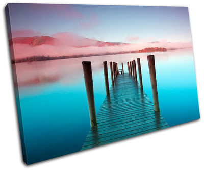 Lake District  Sunset Seascape SINGLE Leinwand Wand Kunst Bild drucken