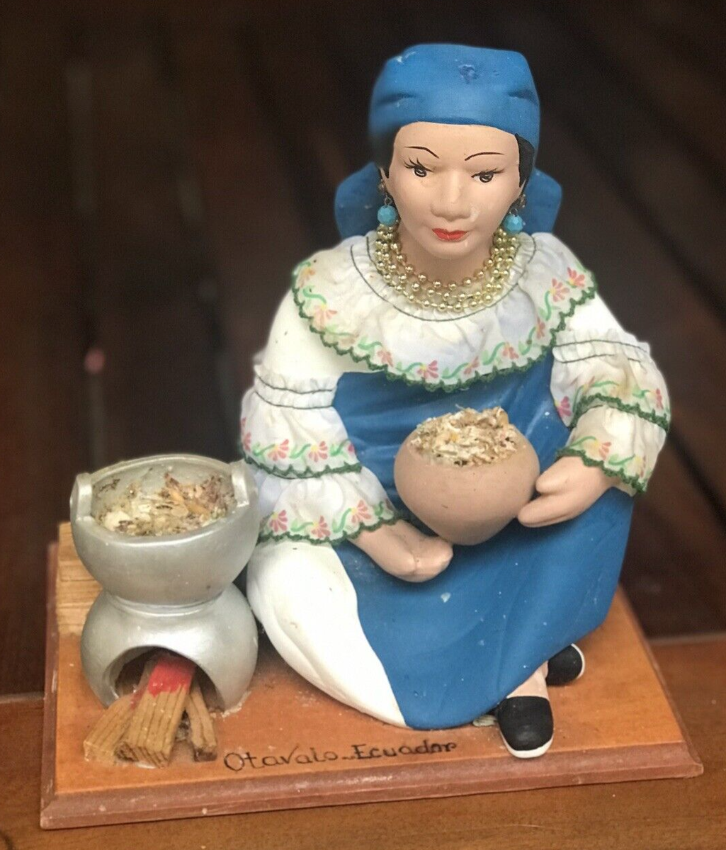 traditional ecuadorian dress Vintage Ecuador Folk Art Figure Woman Street Vendor Handmade Wooden Base Bachelorette Party Dress Ideas Launchdate:2024-10-10 Mexico by experienced artisans Your Size:16 US Adult cultural ecuador dress