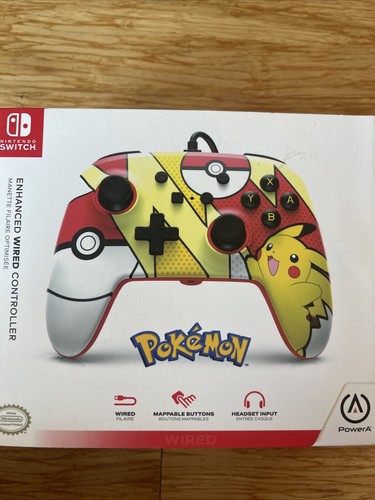 Pokemon Pikachu Pop Art Enhanced Wired Controller for Nintendo Switch New Sealed - Picture 5 of 5