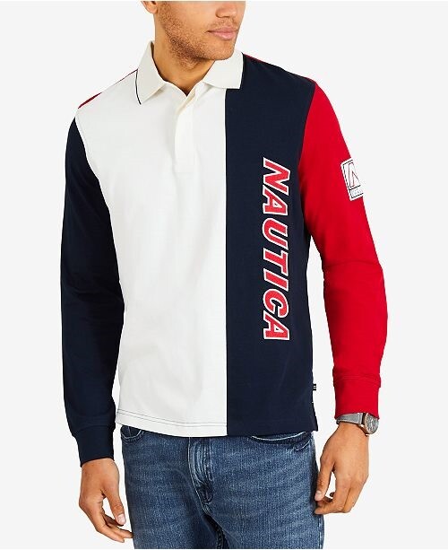 nautica long sleeve polo