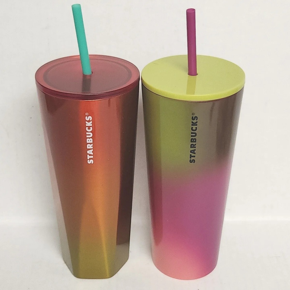 Starbucks Dining | Starbucks 24 Oz. Stainless Tumbler | Color: Green/Pink | Size: Os | Karenrose9078's Closet
