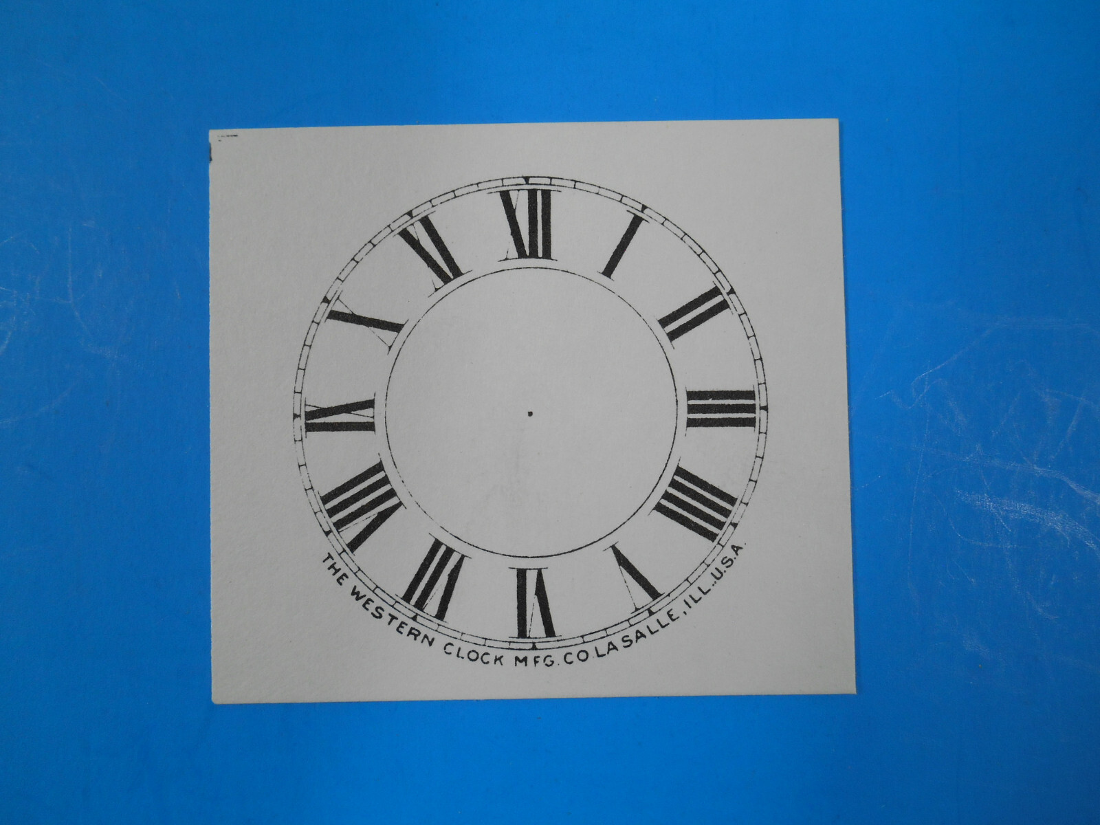 Replacement Clock Face Paper Card Stock Matte White Westclox