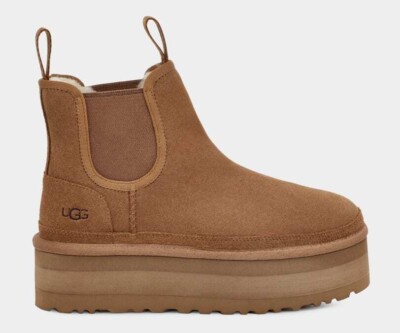 AUTHENTIC UGG NEUMEL PLATFORM CHELSEA BOOTS~CHESTNUT BROWN~US 6-7