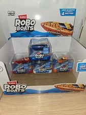 Lot Of 4 Zuru Robo Alive Robo Boats Mixed Colors Ages 3+ Batteries Included 